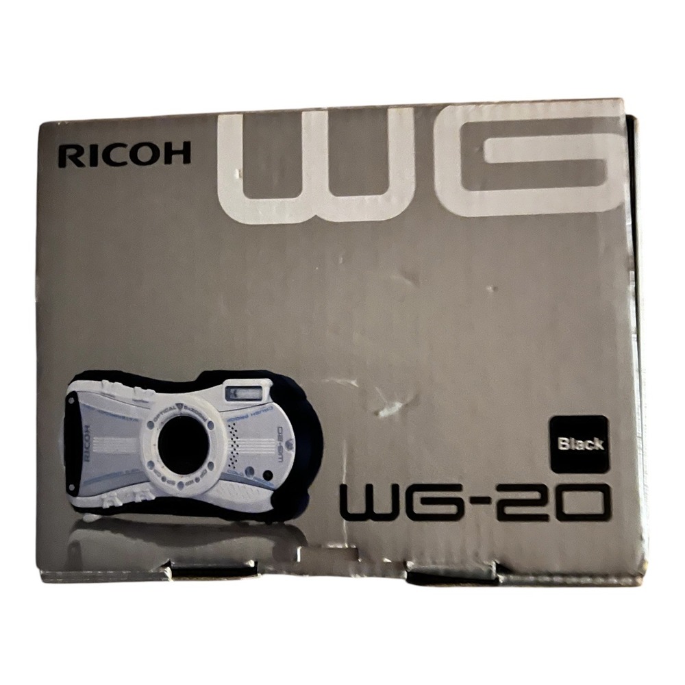 Ricoh WG-20 Waterproof Digital Camera Black 14MP 5x Optical Zoom Rugged Boxed‎
